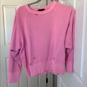 Distressed J. Crew sweatshirt, NWT